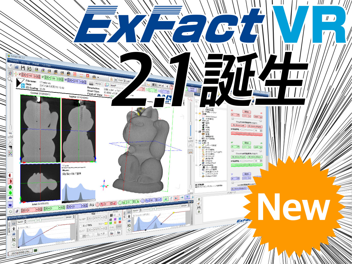 断層画像(X線CT/FIB SEM等)の3D化ソフト ExFact VR 2.1誕生