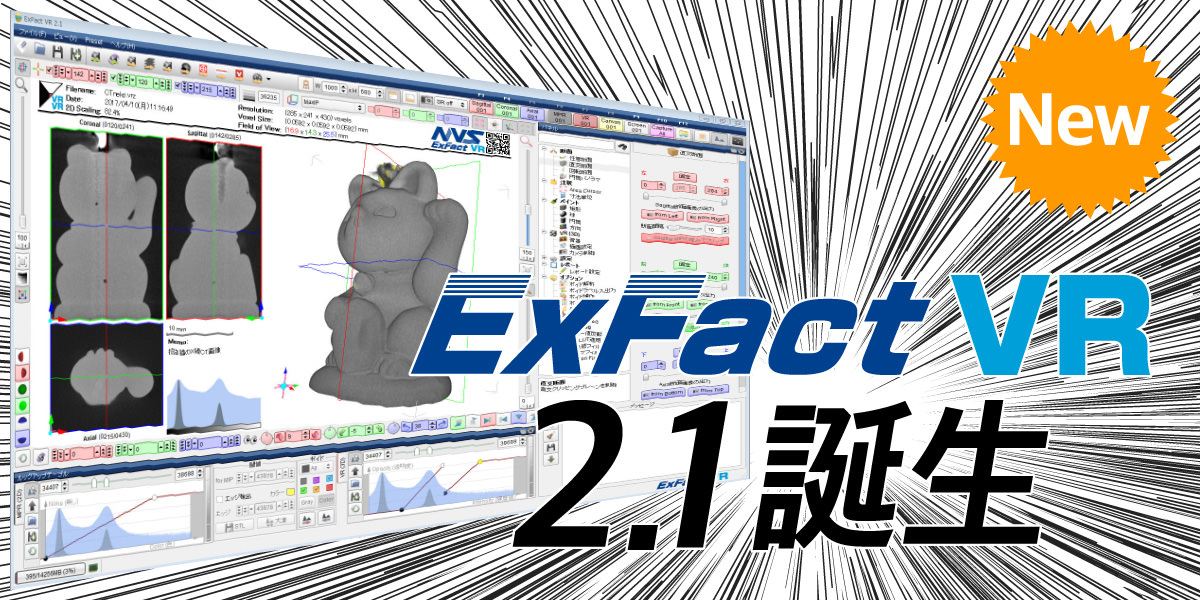 断層画像(X線CT/FIB SEM等)の3D化ソフト ExFact VR 2.1誕生